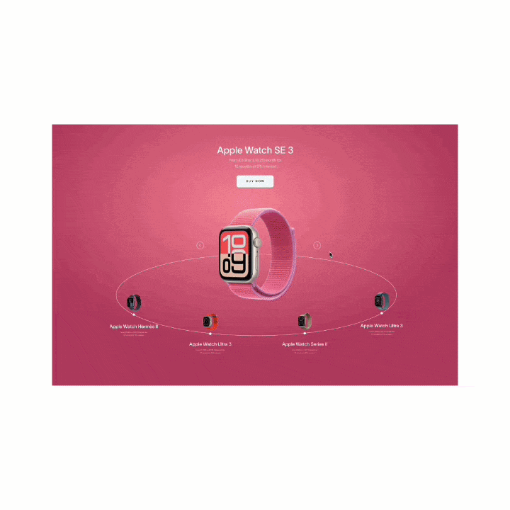 Apple watch website design